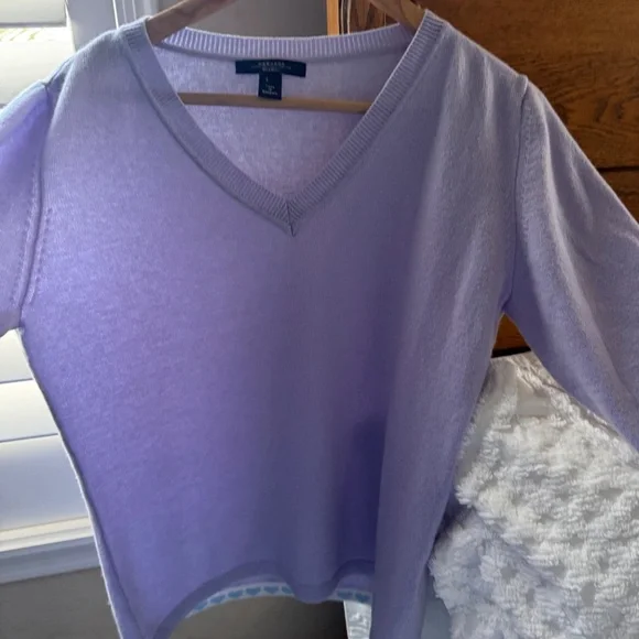 Weekend Max Mura Lavender V-Neck Cashmere Sweater Size L NWOT - Picture 3 of 11